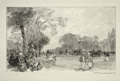 Die Avenue des Champs Elysées von Auguste Louis Lepère