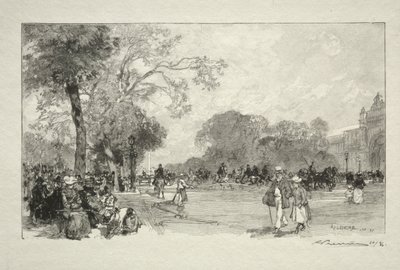 Die Avenue des Champs-Élysées von Auguste Louis Lepère