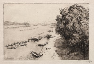 Die Seine an der Pont Nationale, 1914 von Auguste Louis Lepère