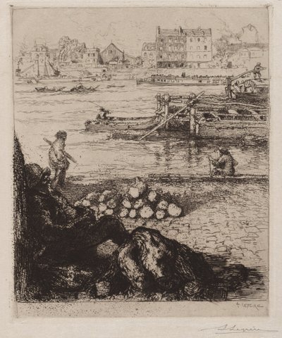 Der Hafenarbeiter: Quai de la Gare von Auguste Louis Lepère