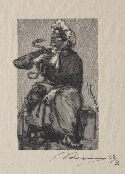 Schlangenverkäuferin von Auguste Louis Lepère