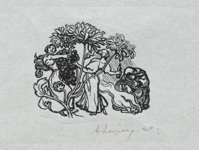 Pariser Almanach, 1897: Schlussstück, Herbst von Auguste Louis Lepère