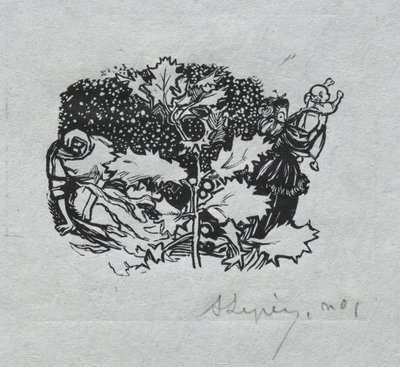 Pariser Almanach, 1897: Schlussstück, Winter, 1897 von Auguste Louis Lepère