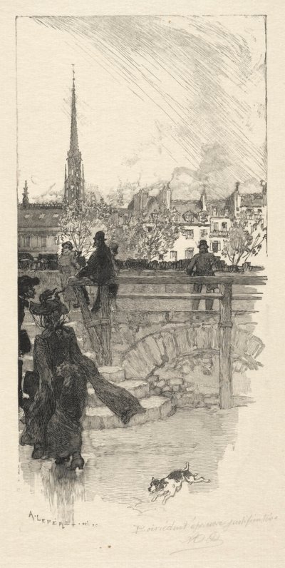 Quai des Grands Augustins, Paris von Auguste Louis Lepère