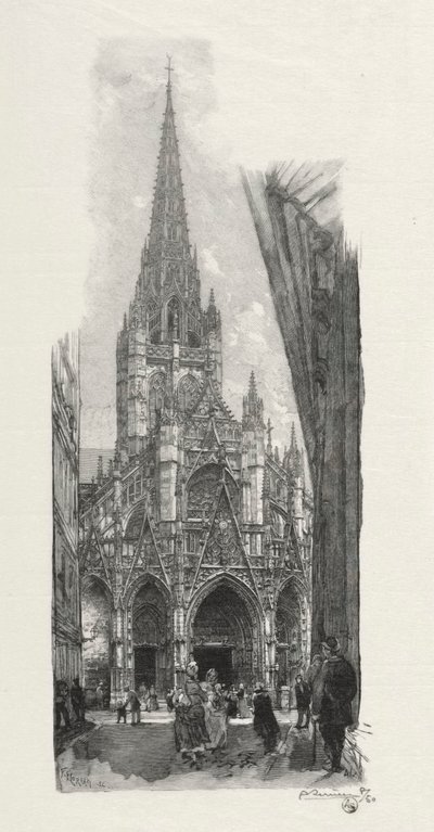 Rouen Illustré: Kirche Saint Maclon von Auguste Louis Lepère