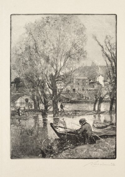 Eine Ecke der Insel Billancourt von Auguste Louis Lepère