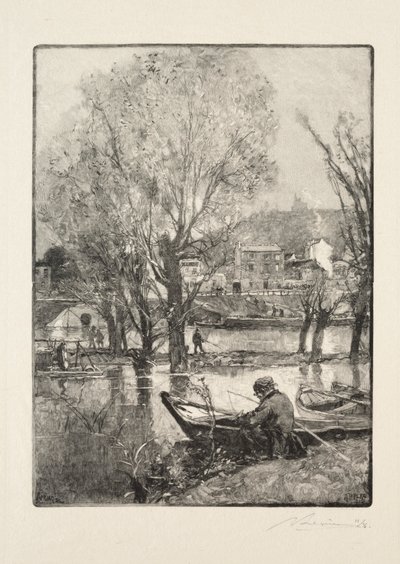 Eine Ecke der Insel Billancourt von Auguste Louis Lepère