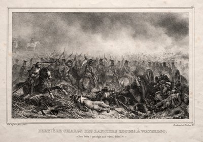 Letzter Angriff der roten Lanzenreiter bei Waterloo von Auguste Raffet