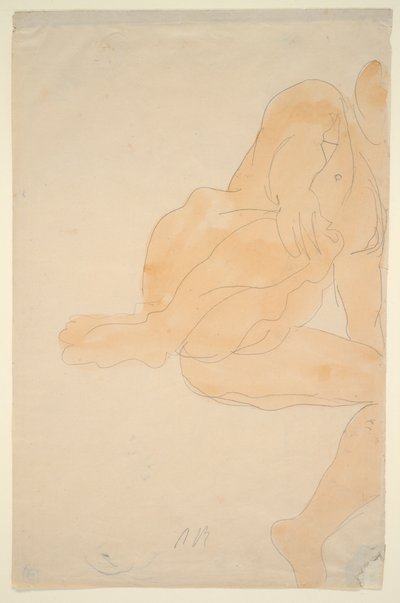 Sitzender Akt, Knie erhoben von Auguste Rodin