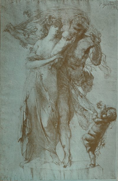 Bleistiftzeichnung von Auguste Rodin, ca. 1860-1906, 1906-7 von Auguste Rodin