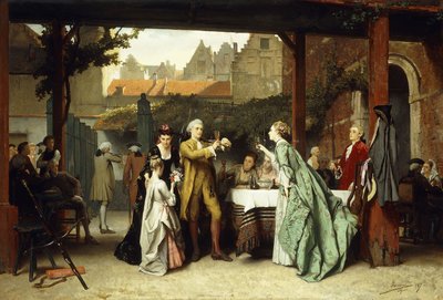 Den Gewinner anstoßen, 1870 von Auguste Serrure