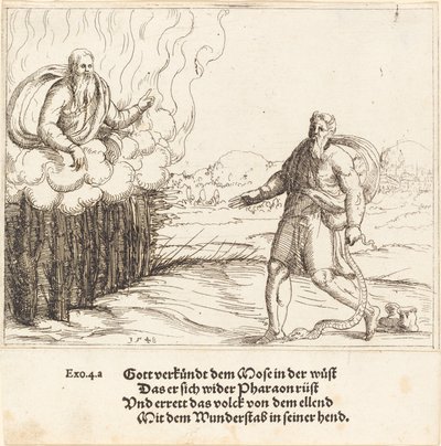 Moses und die Schlange von Augustin Hirschvogel