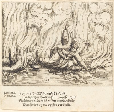 Nadab und Abihu, 1549 von Augustin Hirschvogel