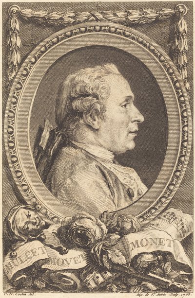Jean Monnet von Augustin de Saint Aubin after Charles Nicolas Cochin II