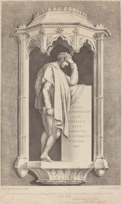 Denkmal für Nicolai Wanostrocht von Augustine Aglio after John Flaxman