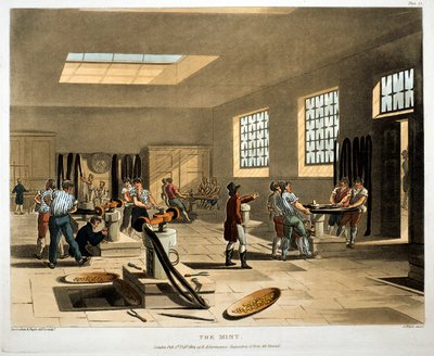 Die Münze, London, 1808-1811 von Augustus Charles Pugin, Thomas Rowlandson