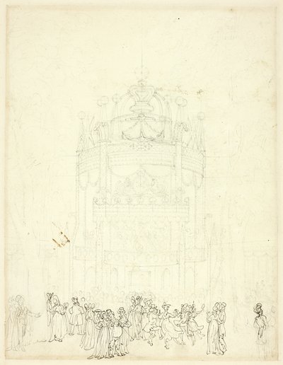 Studie für Vauxhall Garden von Augustus Charles Pugin