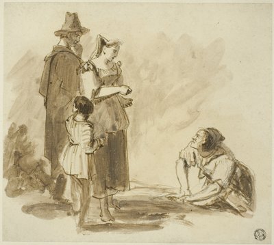 Vier Bauern von Augustus Wall Callcott