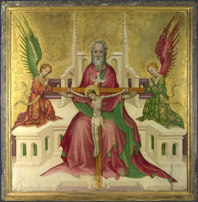 Die Dreifaltigkeit mit dem gekreuzigten Christus, ca. 1410 von Austrian master