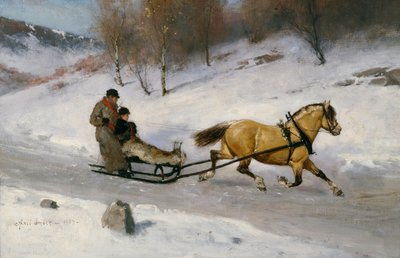 Schlittenfahren von Axel Hjalmar Ender