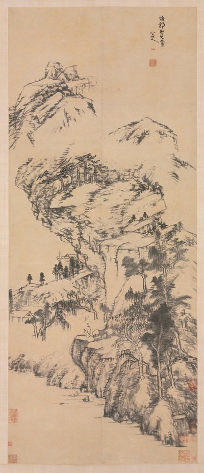 Landschaft nach Guo Zhongshu von Bada Shanren