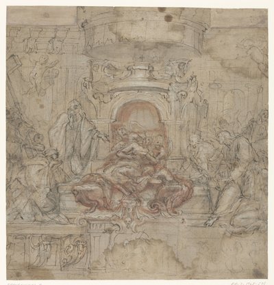 Entwurf für einen szenografischen Osteraltar von Baldassare Franceschini