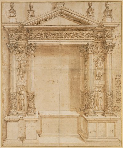 Entwurf für einen Altar von Baldassare Peruzzi