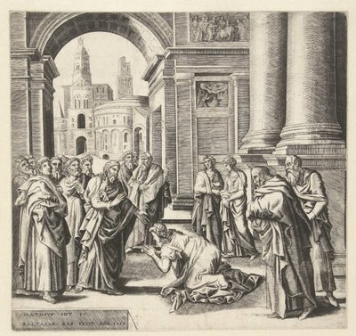 Christus und die Frau von Kanaän von Balthazar van den Bos