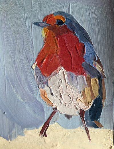 Rotkehlchen von Barbara Hoogeweegen