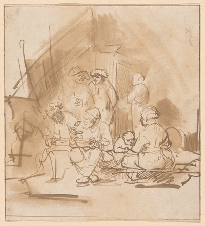 Satyr unter den Bauern von Barent Fabritius
