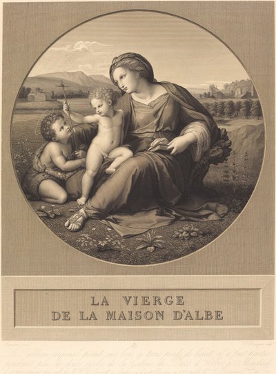 Die Alba Madonna von Baron Auguste Gaspard Louis Desnoyers after Raphael