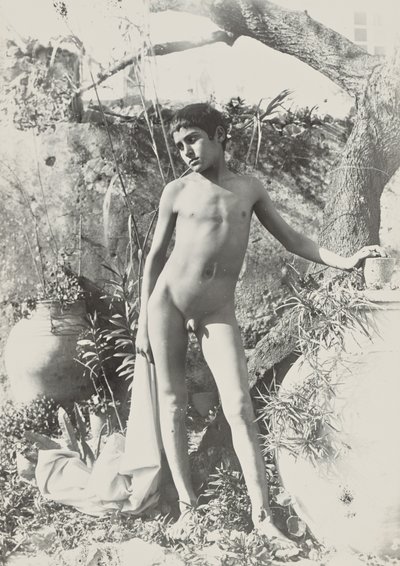 Nackter Jüngling im Garten von Baron Wilhelm von Gloeden