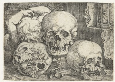 Kind mit drei Schädeln von Barthel Beham