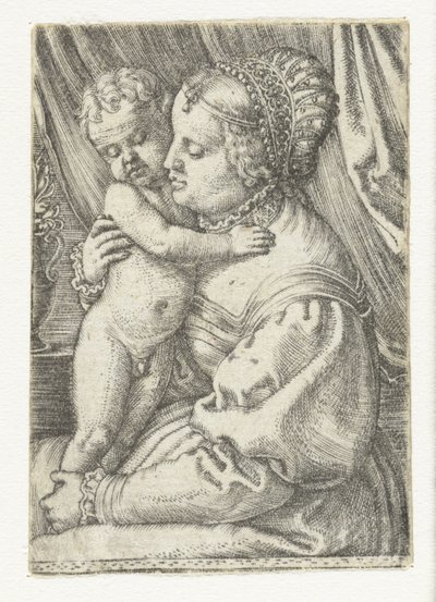 Maria sitzend mit Kind auf dem Schoß von Barthel Beham