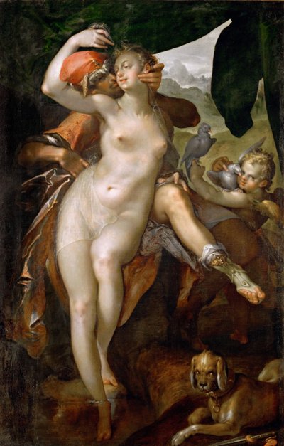 Venus und Adonis, ca. 1595-1597 von Bartholomaeus Spranger