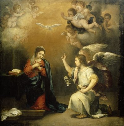 Verkündigung an die Jungfrau Maria von Bartolomé Esteban Murillo