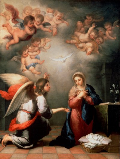Die Verkündigung, 1660er Jahre von Bartolomé Esteban Murillo