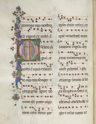 Missale: Fol. 184v: Kreuz, Laubwerk, 1469 von Bartolomeo Caporali