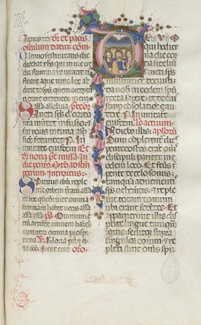 Missale: Fol. 214: Pfingsten, 1469 von Bartolomeo Caporali