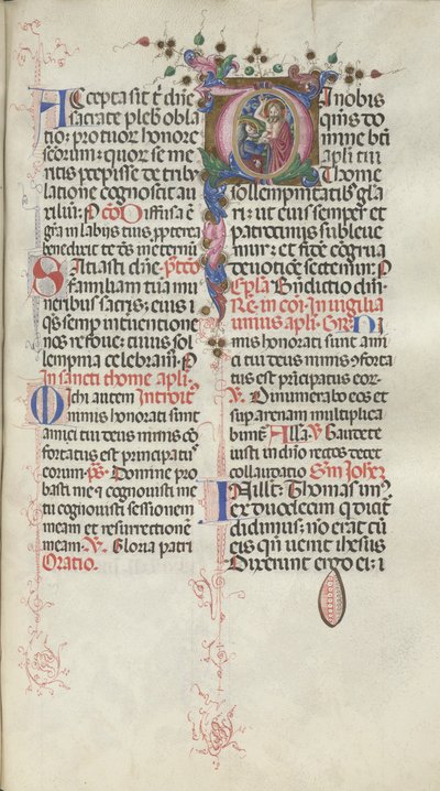 Missale: Fol. 262: Heiliger Thomas, 1469 von Bartolomeo Caporali