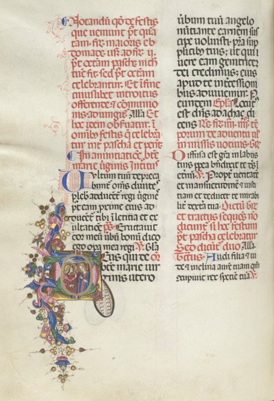 Missale: Fol. 275v: Verkündigung, 1469 von Bartolomeo Caporali