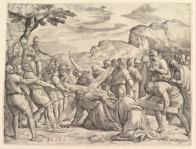 Christus trägt das Kreuz von Battista Franco Veneziano