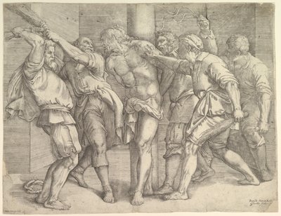 Die Geißelung, ca. 1552-61 von Battista Franco Veneziano