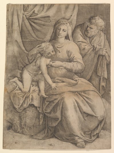 Die Heilige Familie, 1510-61 von Battista Franco Veneziano