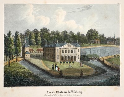 Ansicht des Schlosses Wisbecq, ca. 1895 von Belgian School