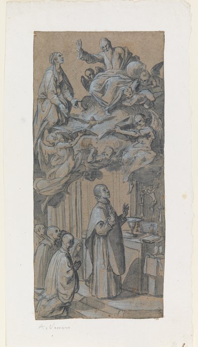 Vision während einer Messe von Belisario Corenzio