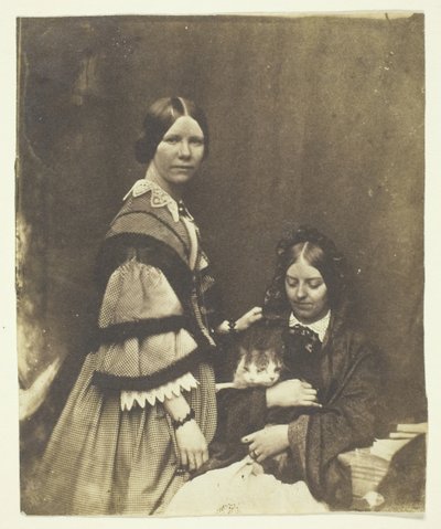 Mrs. Craik mit Katze, ca. 1858 von Benjamin Mulock