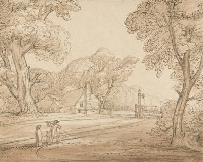 Straßenszene im Windsor Forest von Benjamin West
