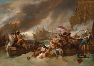 Die Schlacht von La Hogue von Benjamin West
