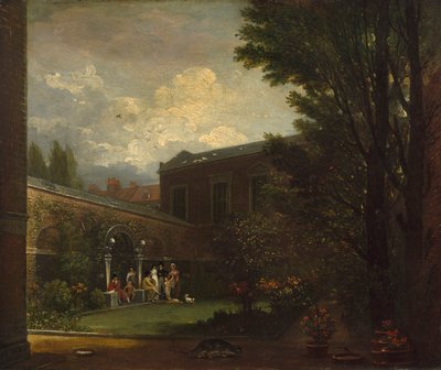 Familie West im Studiogarten, 1808-1809 von Benjamin West